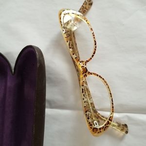 Eyeglasses frames designer Jean LaFont Paris. Leopard design. Made in France.